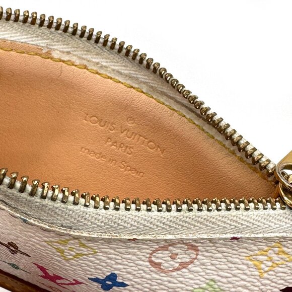AUTH EUC Louis Vuitton Murakami Multicolor Cles Key Pouch/ Card Case/ Coin Purse - Picture 4 of 12